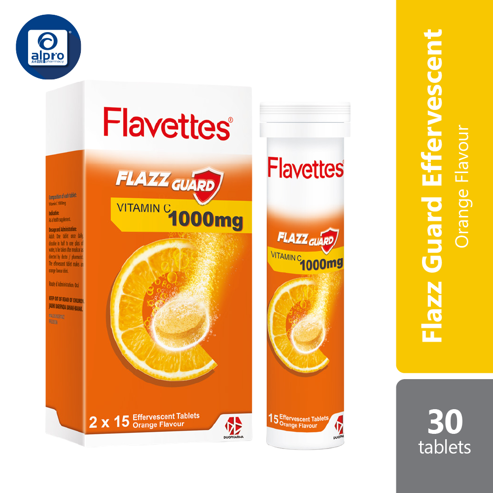 Flavettes Flazz Guard Effervescent Orange 30s | Boost Immune System Flavettes