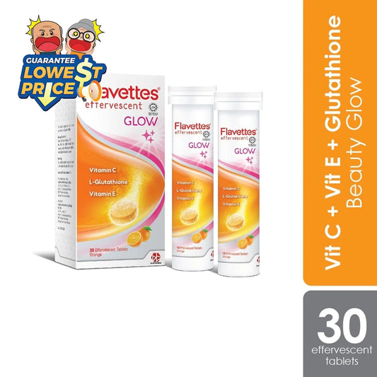 Flavettes Glow Effervescent 30s | Anti-Aging & Skin Brightening Flavettes
