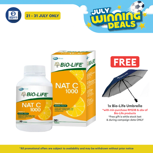 Bio-life Nat C 1000mg 30s | Reduce Risk Colds and Flu Bio-life