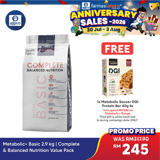 Metabolic+ Basic 2.9 kg | Complete & Balanced Nutrition Value Pack Metabolic