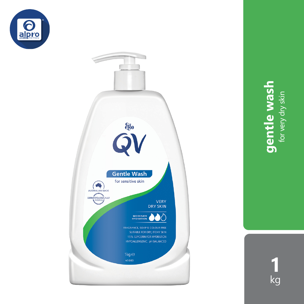 Ego QV Gentle Wash 1kg l For Dry To Very Dry Skin Wash QV