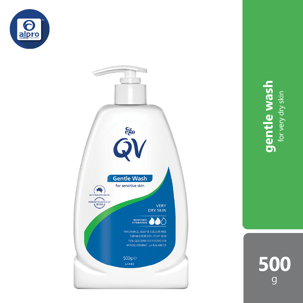 QV Gentle Wash 500ml | Body Wash For Dry To Very Dry Skin QV