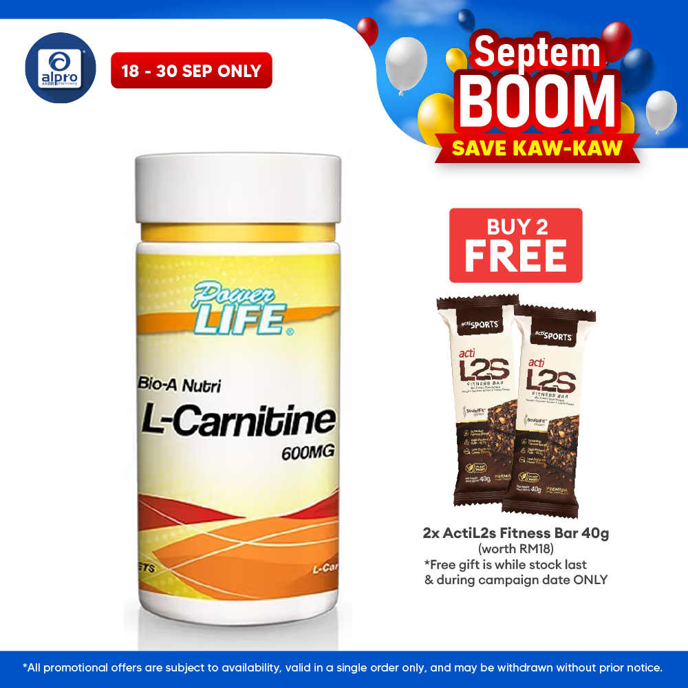 Powerlife Bio-A Nutri L-Carnitine 600mg 60s