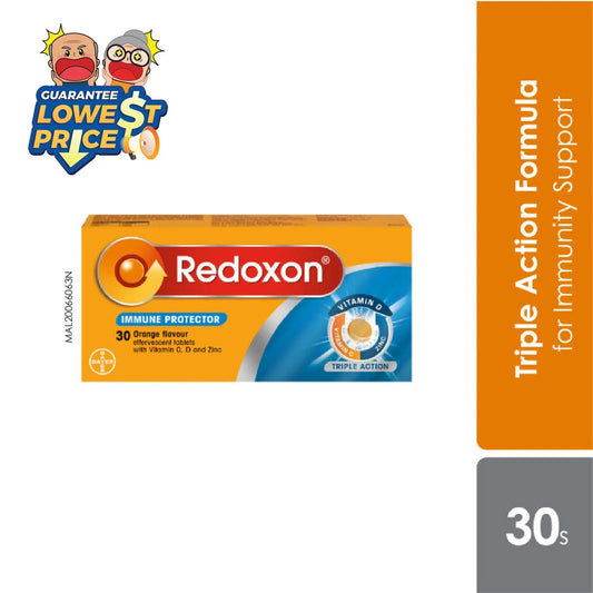 Redoxon Orange Triple Action Effervescent Vitamin C 30s | Suports Healthy Immune System Redoxon