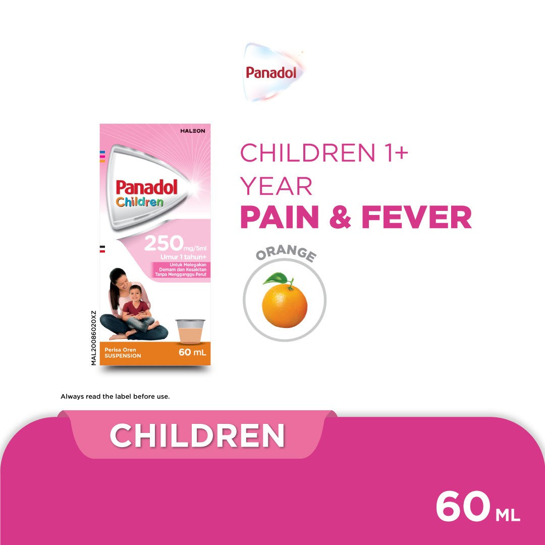 Panadol Suspension 6+ Years 250mg 60ml | Effective Relief of Fever Panadol