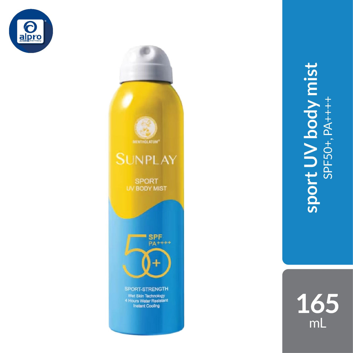 Sunplay Sport UV Body Mist SPF50+ Pa++++ 120 165ml | Instant Cooling Sunplay
