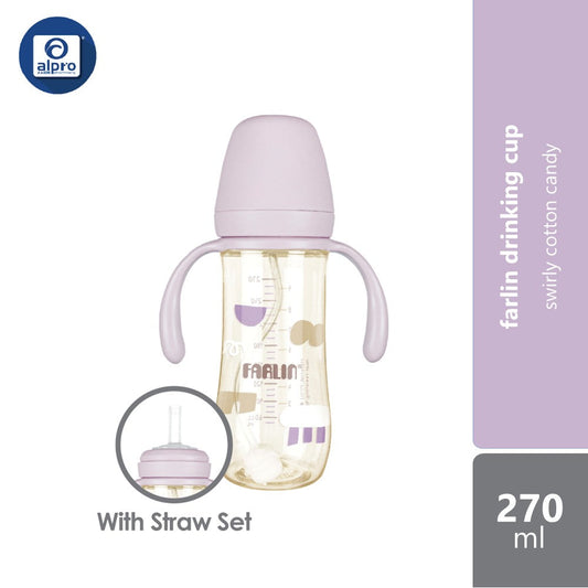 Farlin Drinking Cup 270ml (Stardust Coral, Tulip Garden, Swirly Cotton Candy & Raindrop Hills) Farlin