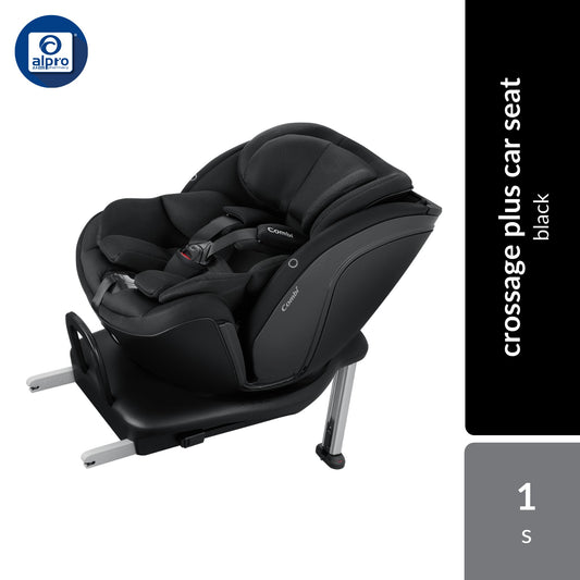 Combi Crossage 360 SL Plus Car Seat (Black / Navy Blue) | 40–150cm | R129 i-Size | 360° Rotation