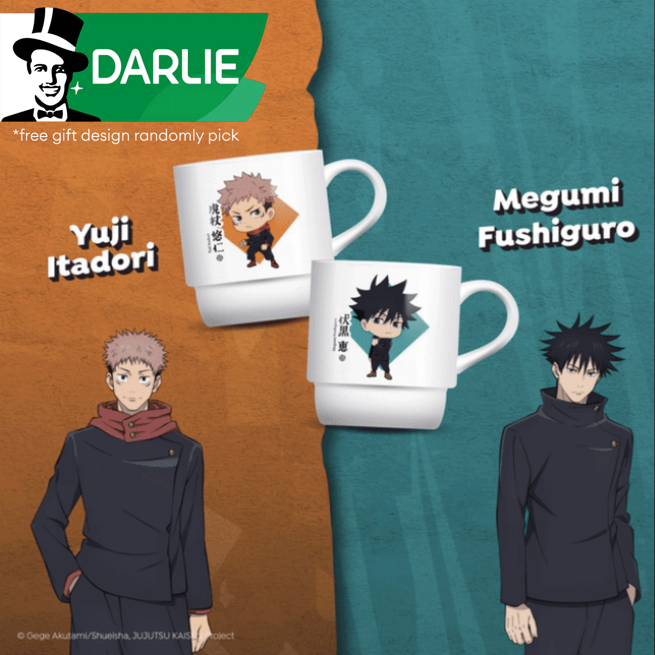Darlie Double Action Fresh Protect 2in1 160g 2s | Free Jujutsu Kaisen Mug Darlie