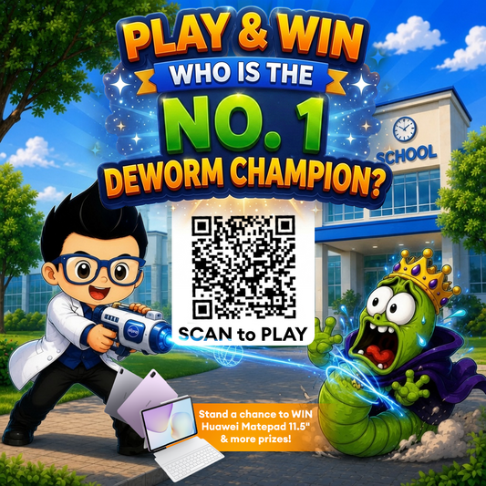 (Deworm Champion Set) K-Worm Chewtab, Paw-Shaped Foam Wash and Prunus Domestica K-Worm