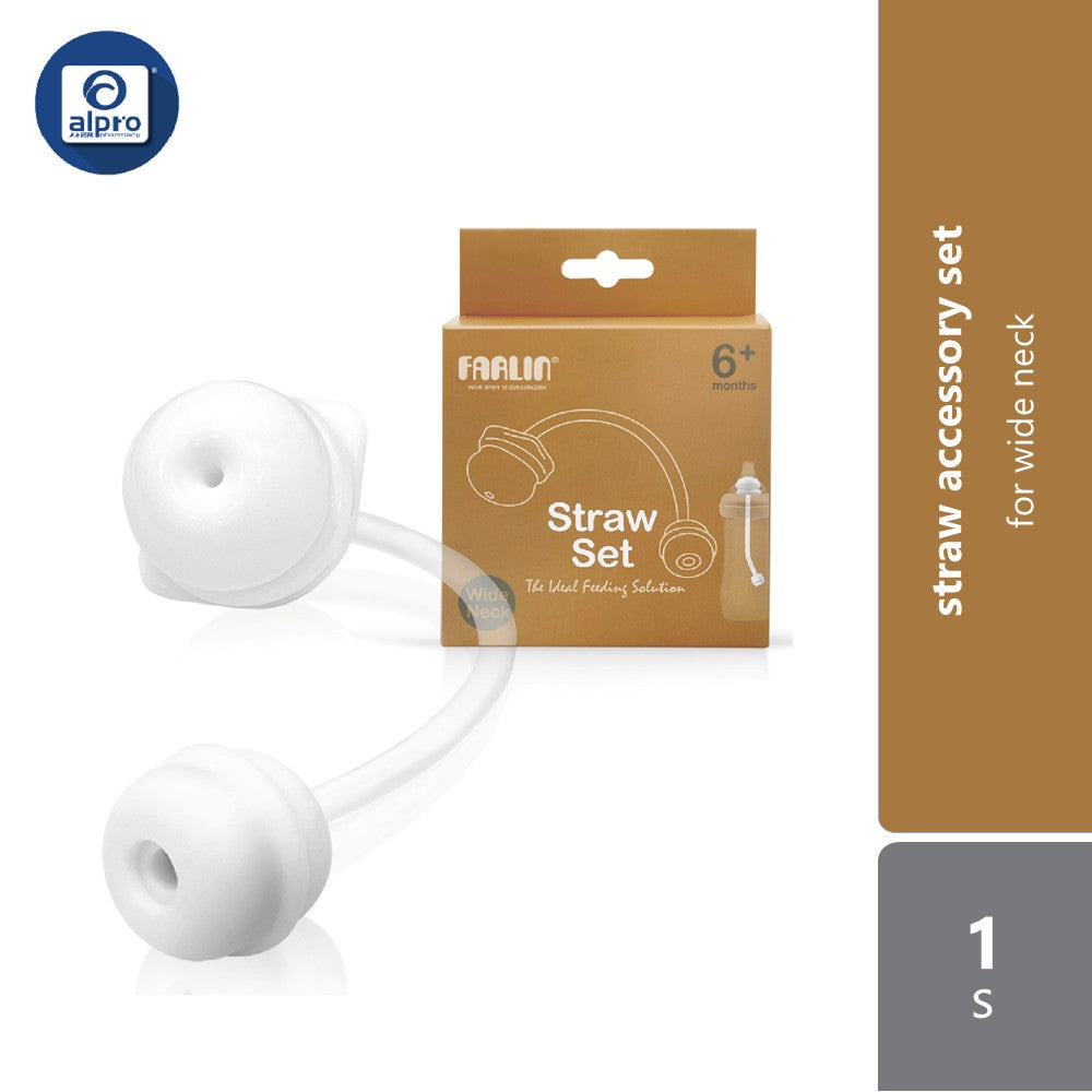 Farlin Straw Accessory Set 1s | For Wide Neck Alpro