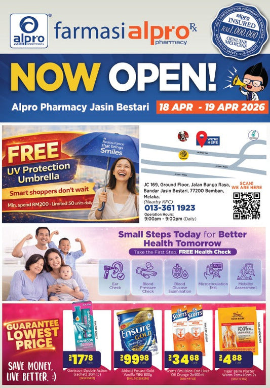 GRAND OPENING ALPRO JASIN BESTARI 14 - 15 MARCH 2026 Alpro Alliance Sdn. Bhd