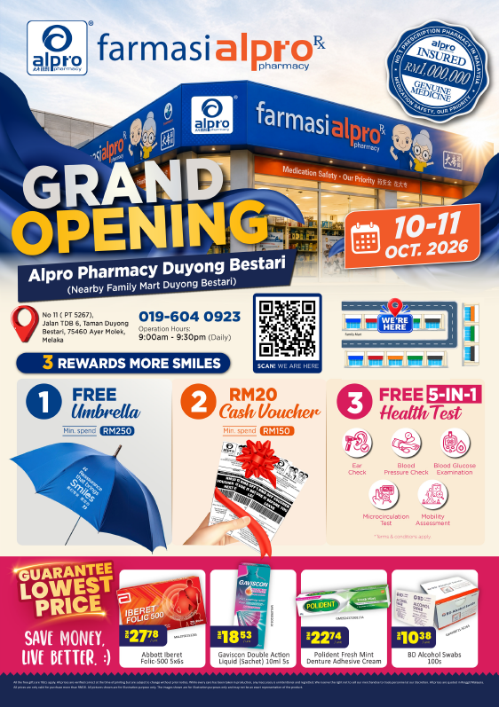 Grand Opening Alpro Pharmacy Duyong Bestrari 10-11 October 2026