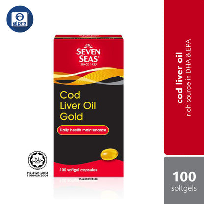 Sevenseas Cod Liver Oil Gold 100s | Rich Source of DHA & EPA Sevenseas