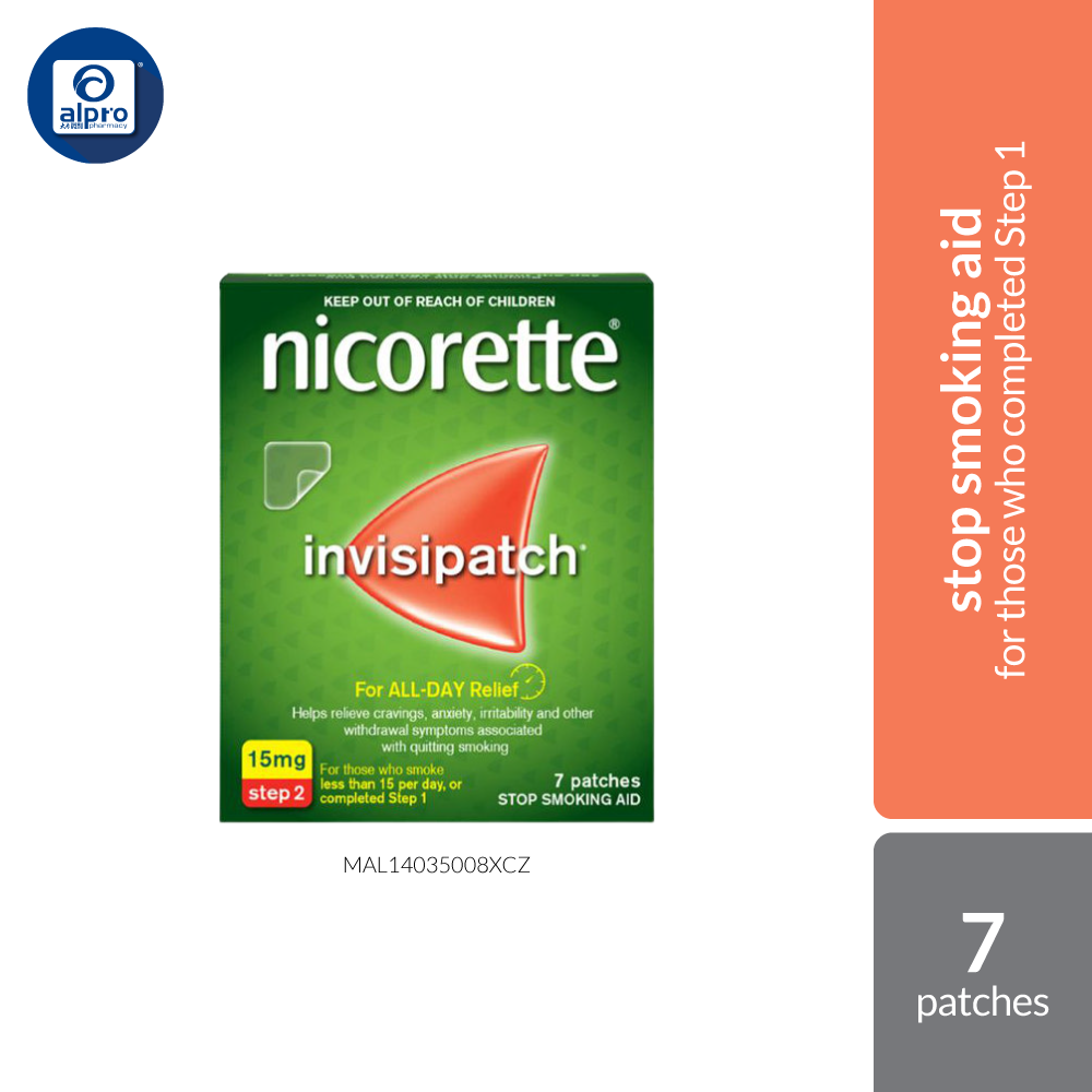 Nicorette Invisi Transdermal Patch 15mg/16 Hours 7s Nicorette