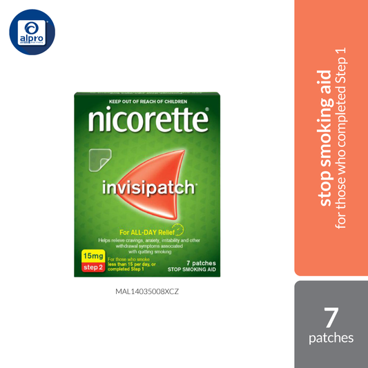 Nicorette Invisi Transdermal Patch 15mg/16 Hours 7s Nicorette