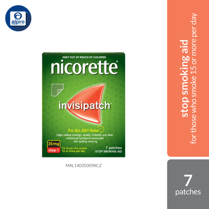 Nicorette Invisi Transdermal Patch 25mg/16 Hours 7s Nicorette