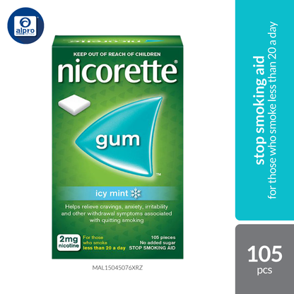 Nicorette  Icy Mint 2mg Gum 105s Nicorette