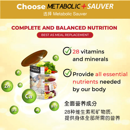 Metabolic + Sauver 50g 7s | Blood Glucose Management Metabolic+