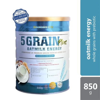 Biogreen 5 Grain Plus Oatmilk 850g Biogreen