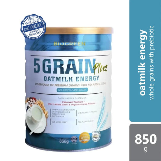 Biogreen 5 Grain Plus Oatmilk 850g Biogreen