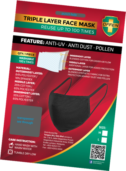offen-3-ply-fabric-mask-size-white product image 1