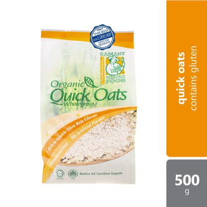 Radiant Organic Quick Oats 500G Radiant