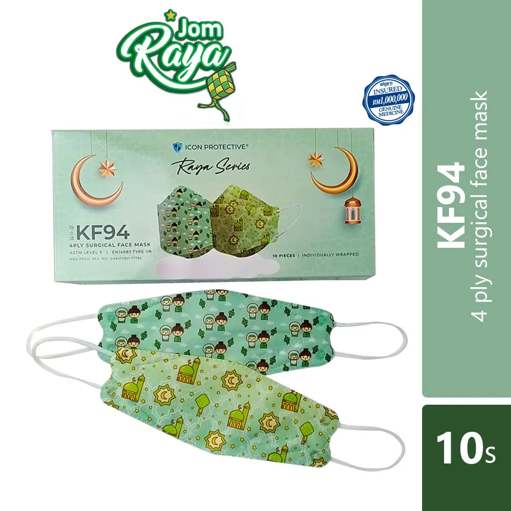 icon-protective-kf94-4ply-surgical-face-mask-with-ear-loop-raya-collection-10s-for-adults