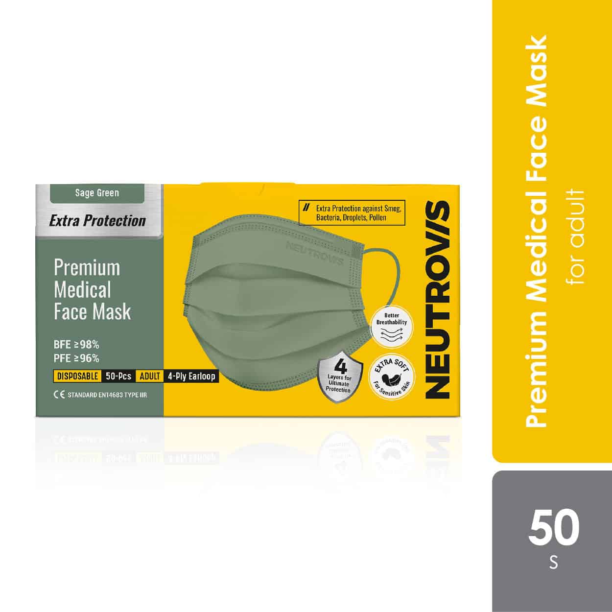 neutrovis-sage-green-premium-medical-4ply-face-mask-50s