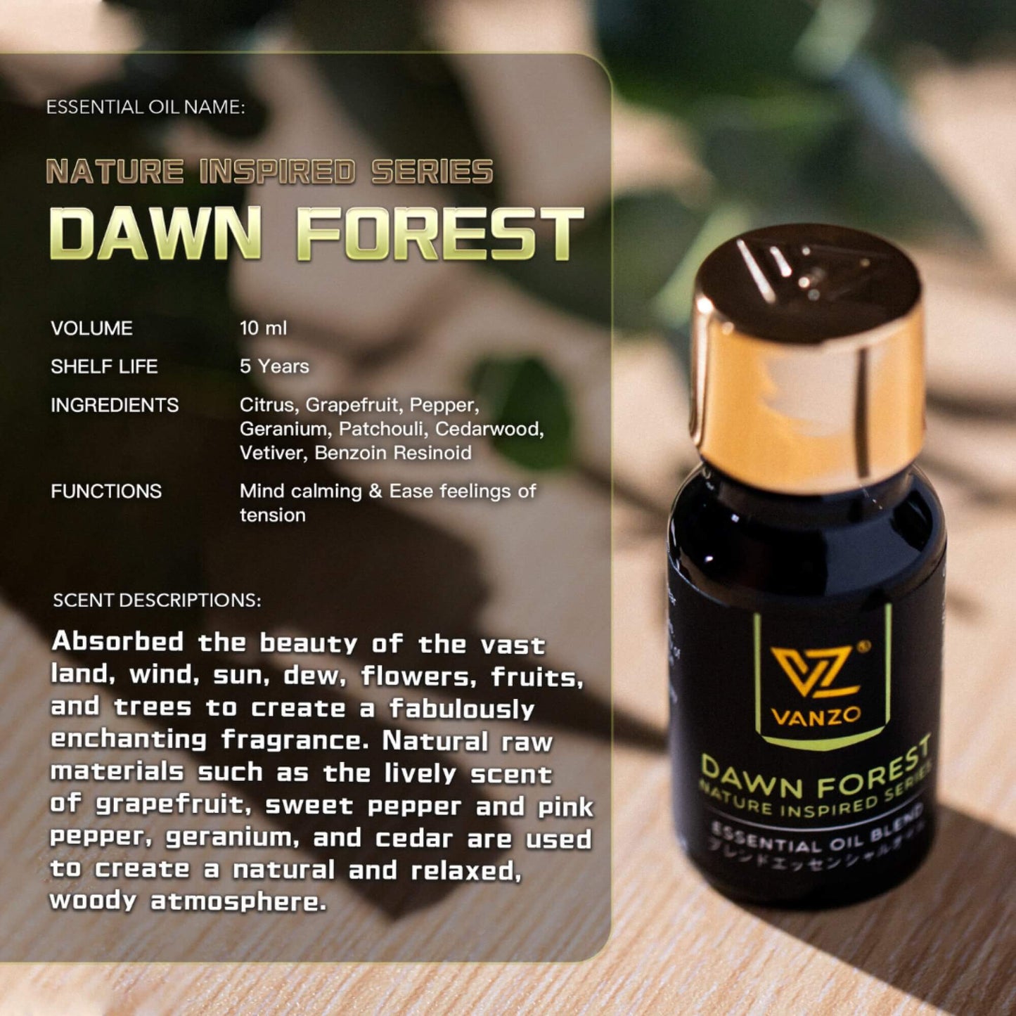 vanzo-essential-oil-10ml-use-with-vanzo-negative-ion-air-diffuser product image 1