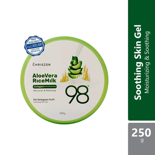 chriszen-98-aloe-vera-rice-milk-collagen-soothing-skin-gel-250ml-moisturizing-soothing