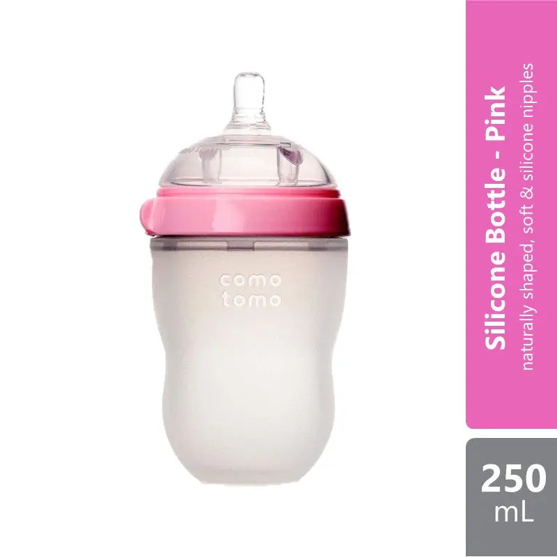 comotomo-silicone-bottle-250ml-pink-green product image 1