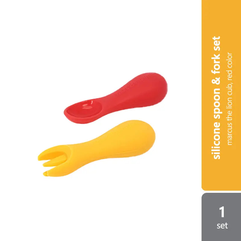 marcus-and-marcus-silicone-palm-grasp-spoon-n-fork-multiple-designs product image 1
