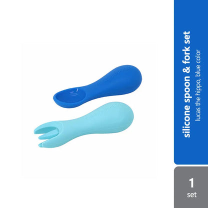 marcus-and-marcus-silicone-palm-grasp-spoon-n-fork-multiple-designs product image 1