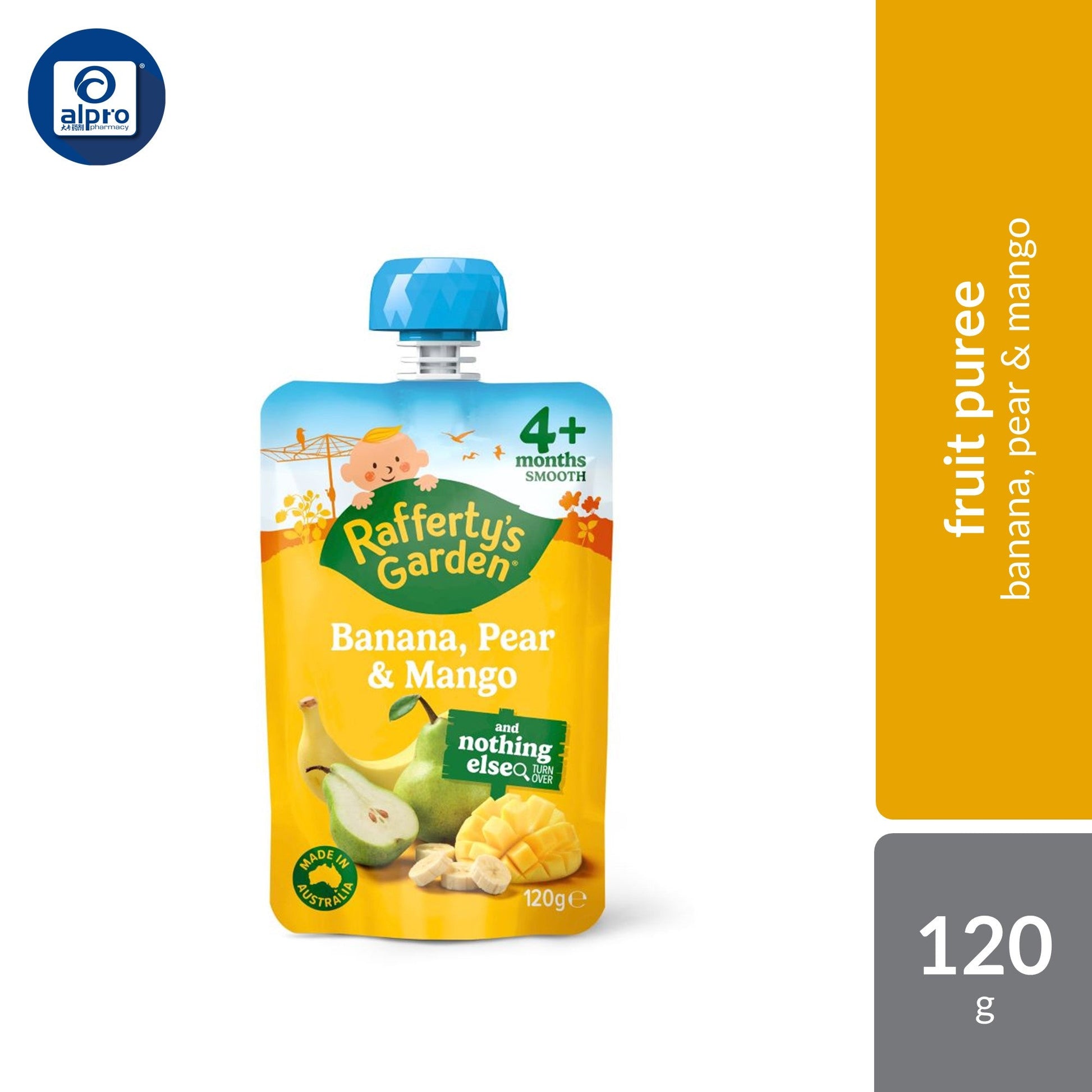 Rafferty's Garden Baby Food Fruit & Veggie Puree 120g (Variety Flavours) Rafferty's Garden