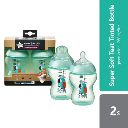 tommee-tippee-closer-to-nature-tinted-bottle-2s-260ml-multiple-colours product image 1
