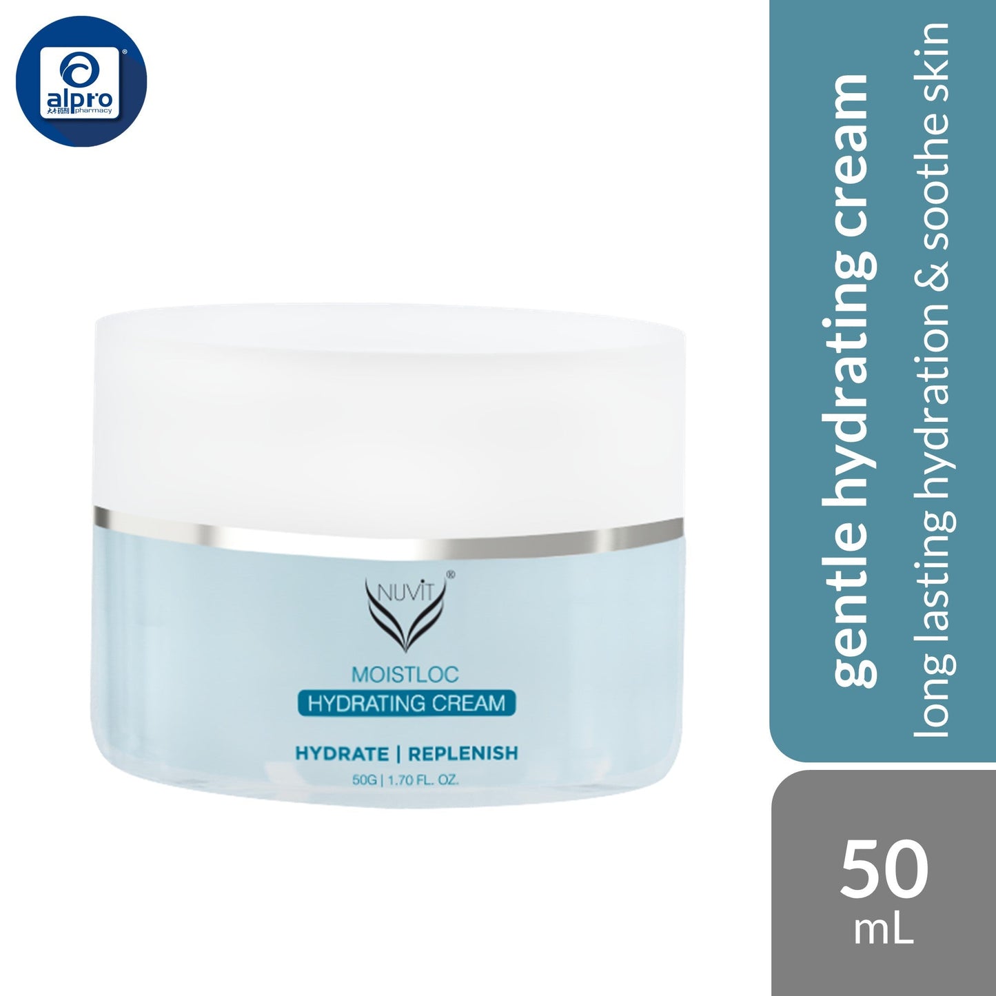 Nuvit Moistloc Hydrating Active Gel 50mL | Long Lasting Hydration & Soothe Skin Nuvit