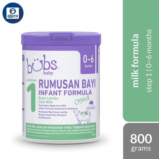 Bubs Organic Grass Fed Infant Milk Formula S1 800g Bubs
