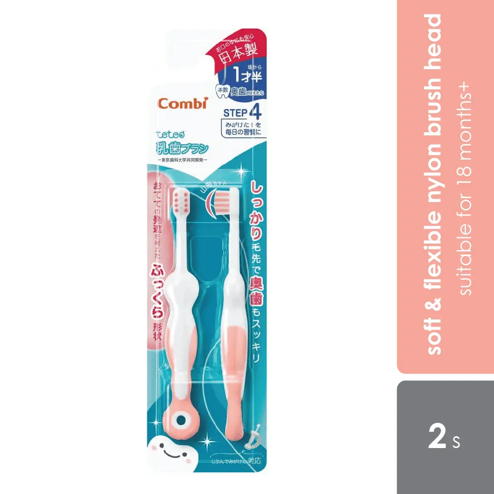 combi-teteo-baby-toothbrush-step-4-blue-pink-suitable-for-18-months-old product image 1