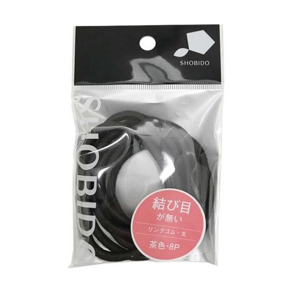 shobido-tangle-free-hair-elastic-rubber-band-l-black-brown-30s product image 1