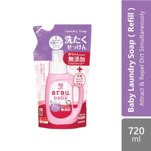 arau-baby-laundry-soap-refill-720ml-attract-repel-dirt-simultaneously