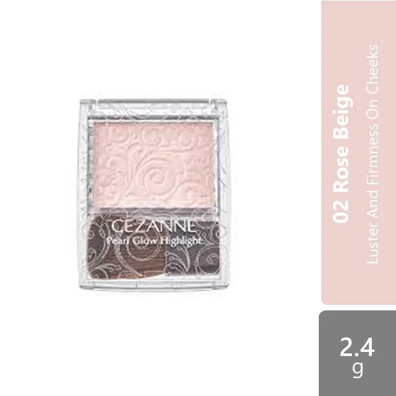Cezanne Pearl Glow Highlight (01 Champagne Beige/02 Rose Beige/04 Shell Pink) |  Luster And Firmness On Cheeks Cezanne