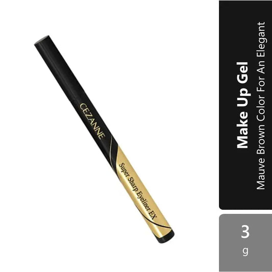 Cezanne Super Sharp Eyeliner (Ex 00 Brown Black / Ex 10 Black / 20 Brown) |  Mauve Brown Color For An Elegant Cezanne