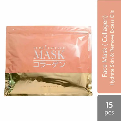 japan-gals-pure-5-essence-mask-collagen-15p-hydrate-skin-remove-excess-oils product image 1