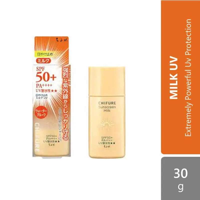 chifure-sunscreen-milk-uv-milk-uv-mild-30ml-extremely-powerful-uv-protection product image 1