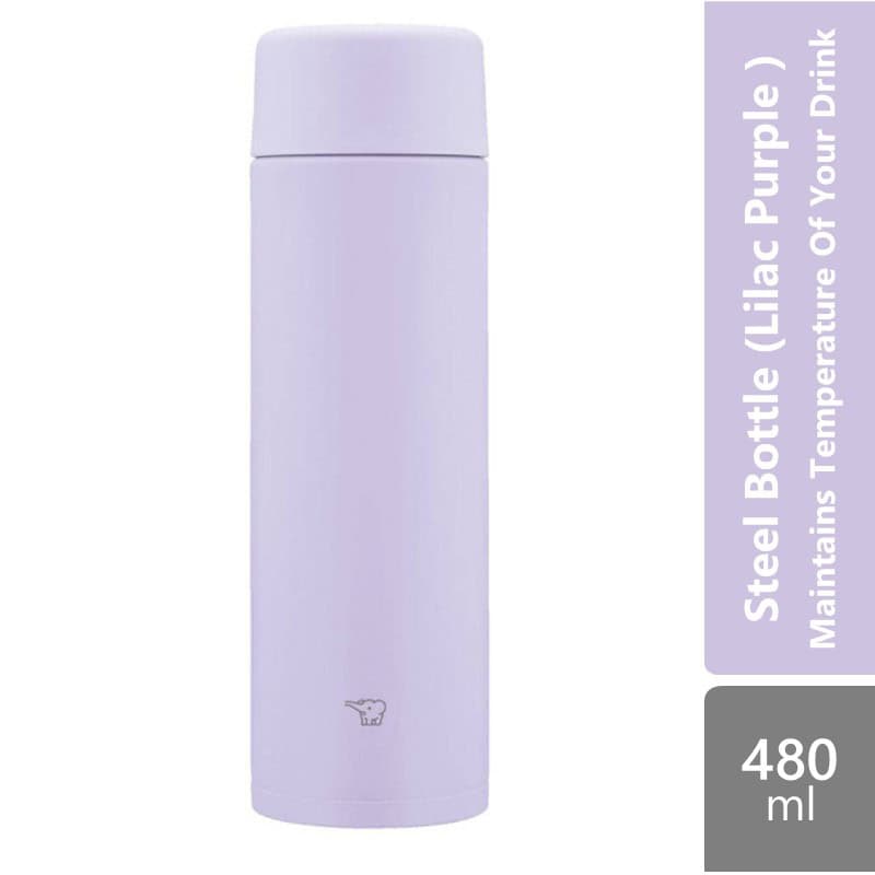 zojirushi-stainless-steel-twist-open-mug-sm-za-zb-48-480ml-matte-greenlilac-purple-maintains-temperature-of-drink product image 1