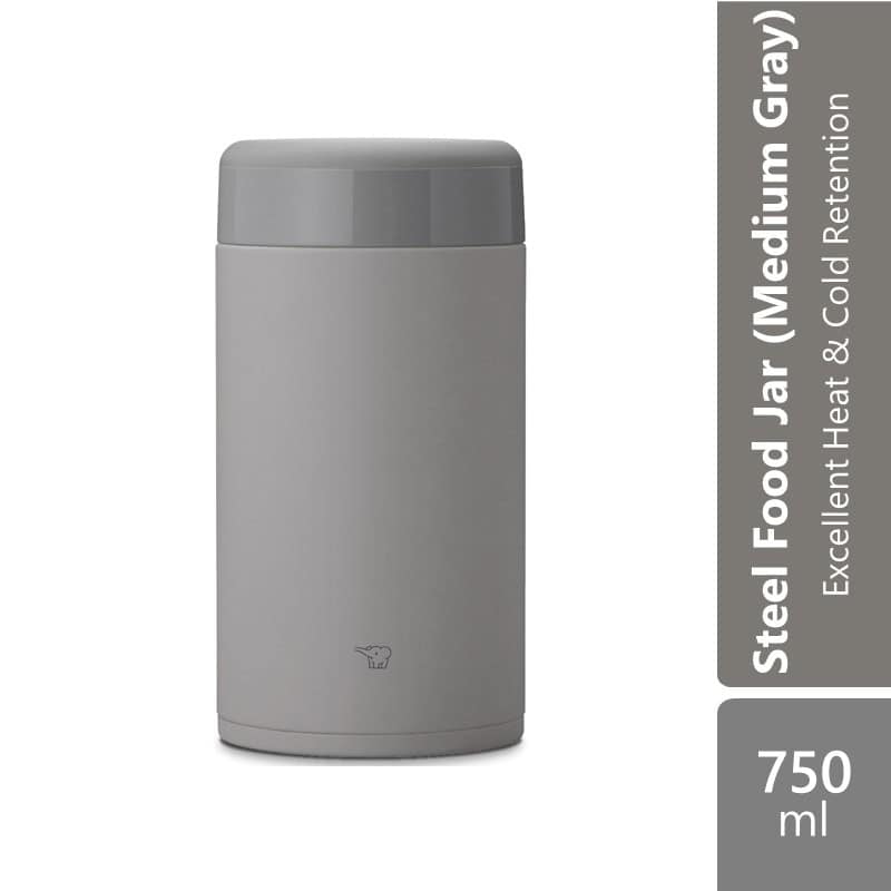 zojirushi-stainless-steel-food-jar-sw-ka-75h-750ml-medium-gray-vintage-rose-excellent-heat-cold-retention product image 1