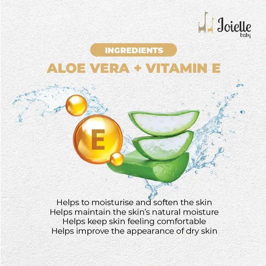Joielle Baby Top to Toe Cleanser 250mL | with Vitamin E & Soothing Aloe Vera Extract Joielle