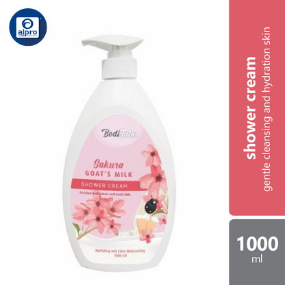boditalks-goats-milk-shower-cream-sakura-1000ml-to-soothes-hydrates-and-moisturizes-the-skin