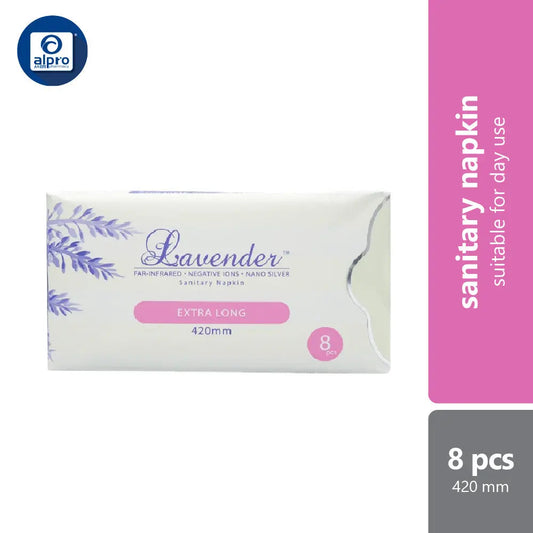 Lavender Sanitary Pad Extra Long 440mm 8s |  To Provide Protection And Comfort Lavender